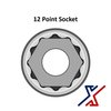 X1 Tools 30 mm. x 1/2 Drive, 12 Point Deep Impact Socket, Spindle Axle Nut 1 Socket by X1 Tools X1E-HAN-SOC-DEE-1230x1